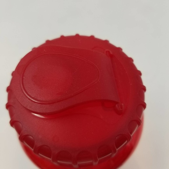 Red Wide Mouth Plastic Water Bottle - Picture 4 of 5